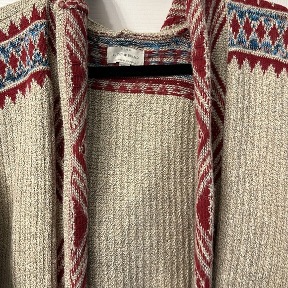 Lucky Brand Navajo like print Cardigan - Picture 2 of 10